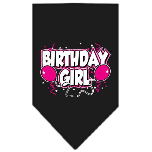 Birthday girl Screen Print Bandana Black Large